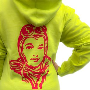 EST93AD2 I Hot For Summer Hoodie I Lime / Flamingo