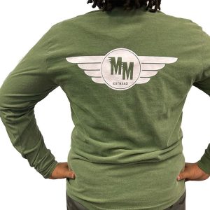 Wings Long Sleeve Tee I Moss